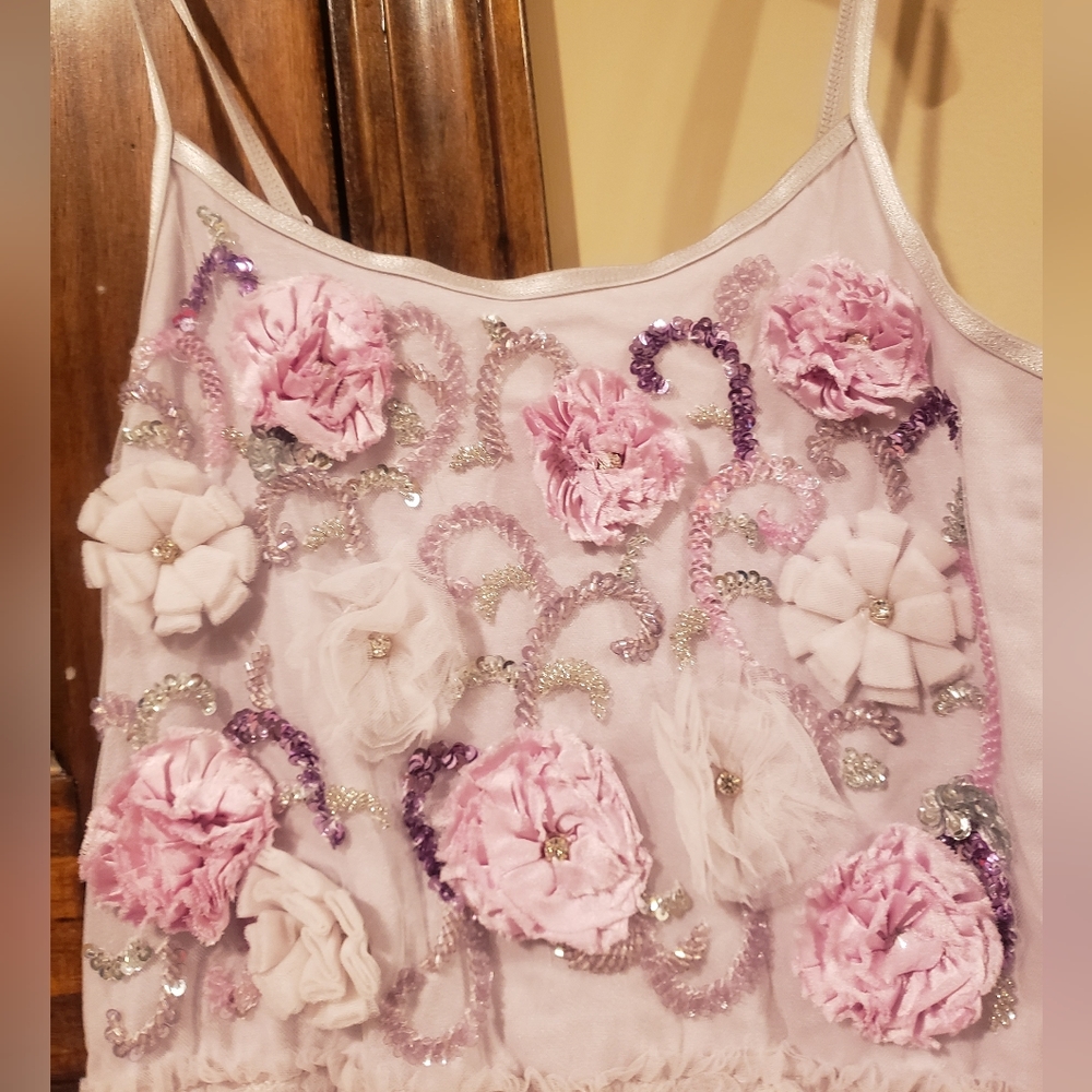 TTDM tutu du monde pink floral hi-low dress 10 11 - Picture 6 of 7